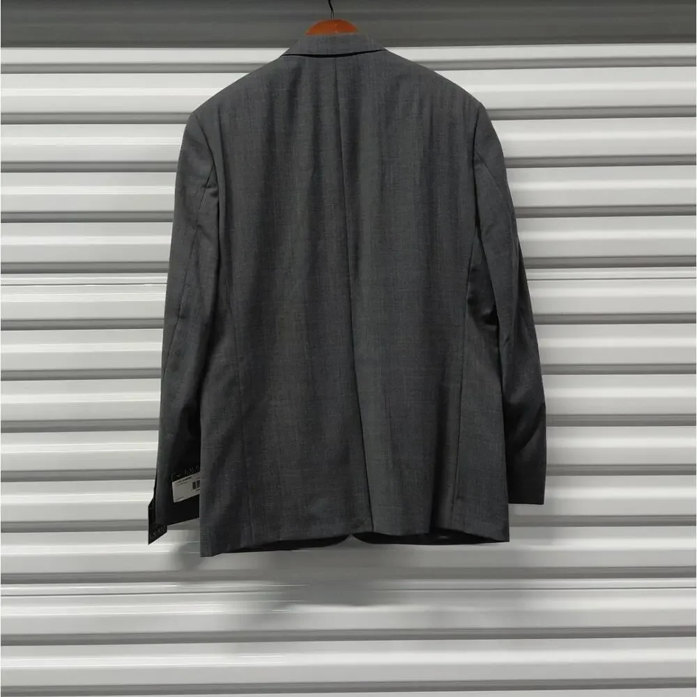 Lauren Ralph Lauren Mens Blazer Sz 42R Gray Wool Blend Ultraflex Stretch Jacket